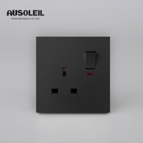 A92023 13A 1 gang switch +socket w/neon single pole