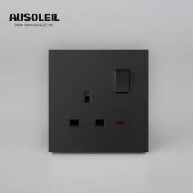 A92025 13A 1 gang switch +socket w/neon double pole